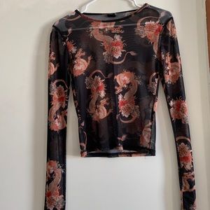 See through long sleeve